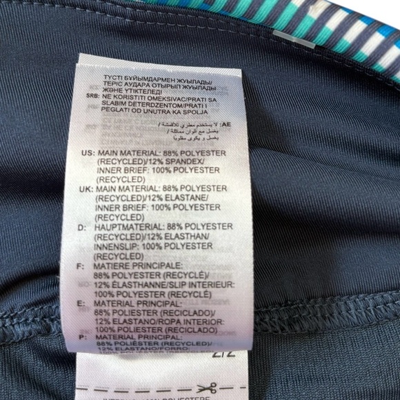 NWOT, Adidas,  XS Striped Skort With Inner Shorts – Teal/Blue/White 🏃‍♀️‍➡️ - Picture 5 of 9